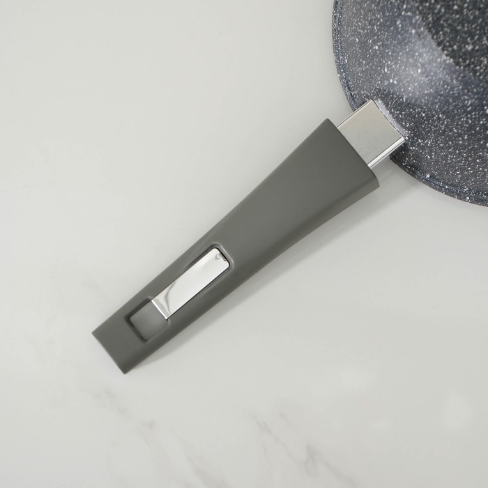 Набор посуды №1 &laquo;Гранит&raquo;, 3 предмета: сковорода d=26 см, ковш 1,7 л, кастрюля 5 л, крышки, антипригарное покрытие