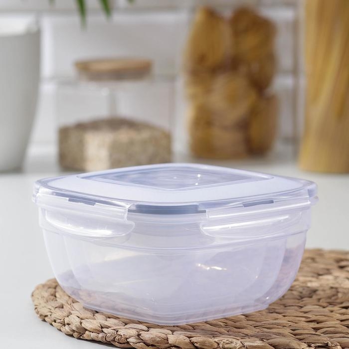 Набор ланч-боксов квадратных, 3 шт: 1, 7 л, 1 л, 0,6 л