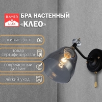 Бра "Клео" Е27 40Вт черный 27х13х21см Бра "Клео" Е27 40Вт черный 27х13х21см