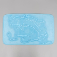 Коврик Доляна «Дельфины», 50×80 см, цвет синий Коврик Доляна «Дельфины», 50×80 см, цвет синий