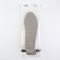 Стельки для обуви, амортизирующие, р-р RU до 38 (р-р Пр-ля до 38), 25 см, пара, цвет серый Стельки для обуви, амортизирующие, р-р RU до 38 (р-р Пр-ля до 38), 25 см, пара, цвет серый