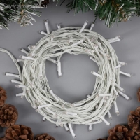 Гирлянда «Нить» 10 м, IP20, белая нить, 100 LED, свечение жёлтое, 8 режимов, 220 В Гирлянда «Нить» 10 м, IP20, белая нить, 100 LED, свечение жёлтое, 8 режимов, 220 В