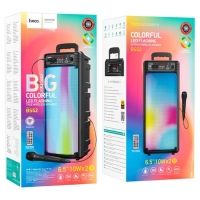 Портативная колонка Hoco BS52, 20 Вт, 2200 мАч, BT5.0, TWS, USB, AUX, FM-радио, чёрная Портативная колонка Hoco BS52, 20 Вт, 2200 мАч, BT5.0, TWS, USB, AUX, FM-радио, чёрная