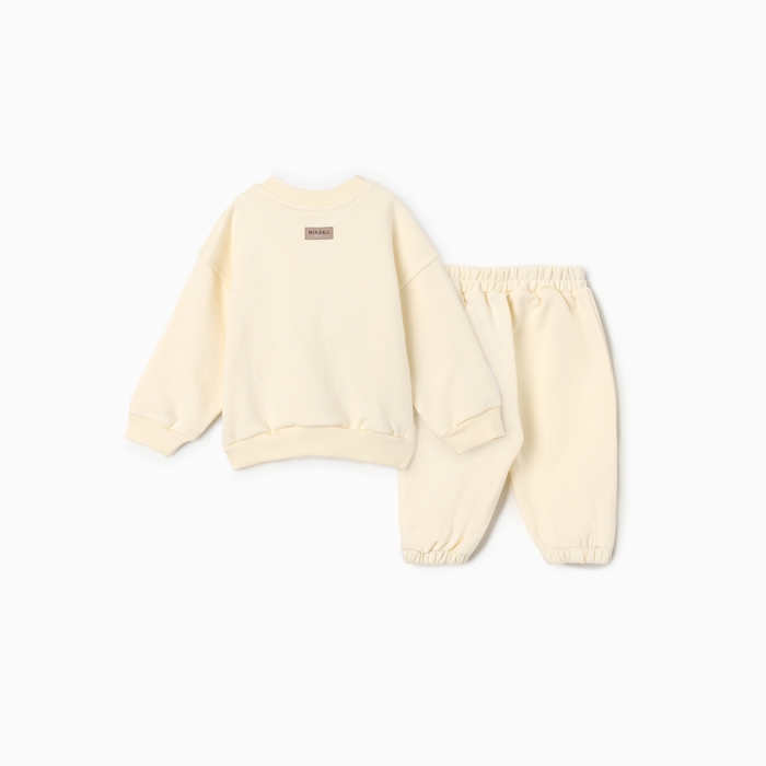 Комплект (свитшот и брюки) детский MINAKU, цвет айвори, рост 86-92 см