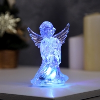 Ёлочная игрушка &laquo;Ангел&raquo; 9.5 см, батарейки LR1133х3 (в комплекте), свечение мульти (RGB)