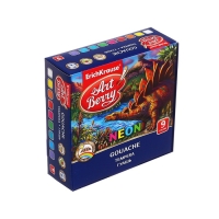 Гуашь 9 цветов по 20 мл, ErichKrause ArtBerry, неоновая, люминесцентный эффект, в картонной упаковке Гуашь 9 цветов по 20 мл, ErichKrause ArtBerry, неоновая, люминесцентный эффект, в картонной упаковке