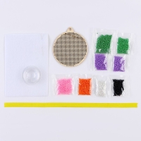 Вышивка бисером на деревянной подвеске на новый год &laquo;Дракоша&raquo;, новогодний набор для творчества