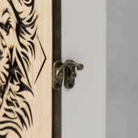 Ключница дерево 6 крючков "Лев в короне" 26,5х20,8х6,3 см