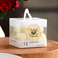 Набор свечей в гильзе "Круг", белая, 12 шт Набор свечей в гильзе "Круг", белая, 12 шт