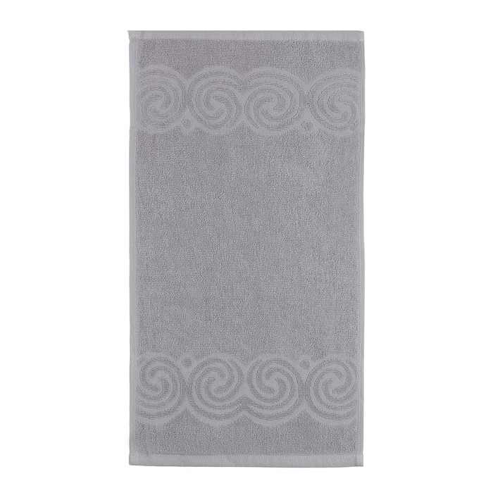 Полотенце махровое Love Life Border, 50х90 см, цвет серый, 100% хлопок, 380 гр/м2