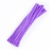 Проволока с ворсом для поделок и декора набор 50 шт., размер 1 шт. 30 &times; 0,6 см, цвет сиреневый