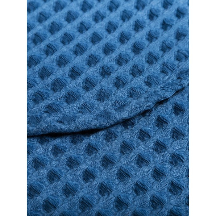 Полотенце уголок вафельное Крошка Я "Boho" 120х120 см, цвет синий, 100% хлопок, 290 г/м2