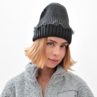 Шапка женская MINAKU, цвет темно-серый, р-р 56-58 Шапка женская MINAKU, цвет темно-серый, р-р 56-58