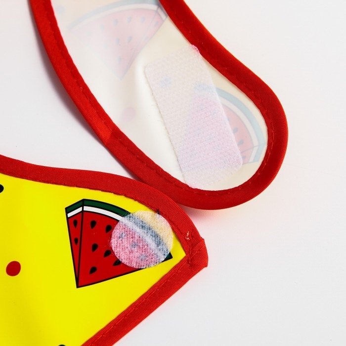 Нагрудник для кормления &laquo;Арбузики&raquo; непромокаемый на липучке, с карманом