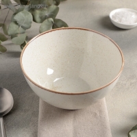 Салатник фарфоровый 700 мл, d=16 см, цвет бежевый Салатник фарфоровый 700 мл, d=16 см, цвет бежевый