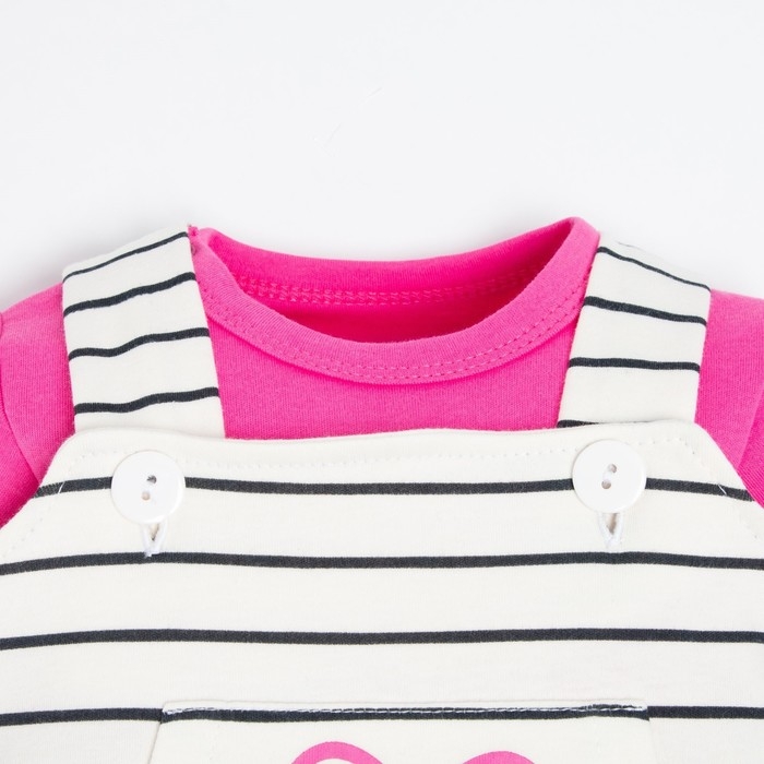 Комплект для девочки (боди, комбинезон) Крошка Я Комплект для девочки (боди, комбинезон) Крошка Я "Love", рост 62-68 см