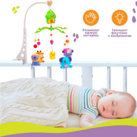 Мобиль музыкальный на кроватку &laquo;Домик. Джунгли №2&raquo;, заводной, Крошка Я