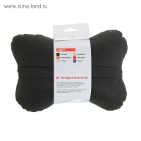 Подушка автомобильная косточка, на подголовник, велюр, бежевый, ромб, 16 х 24 см Подушка автомобильная косточка, на подголовник, велюр, бежевый, ромб, 16 х 24 см