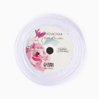 Лента атласная &laquo;С Днём рождения!&raquo;,белая, 4 см &times; 25 ярдов (22,5 м)