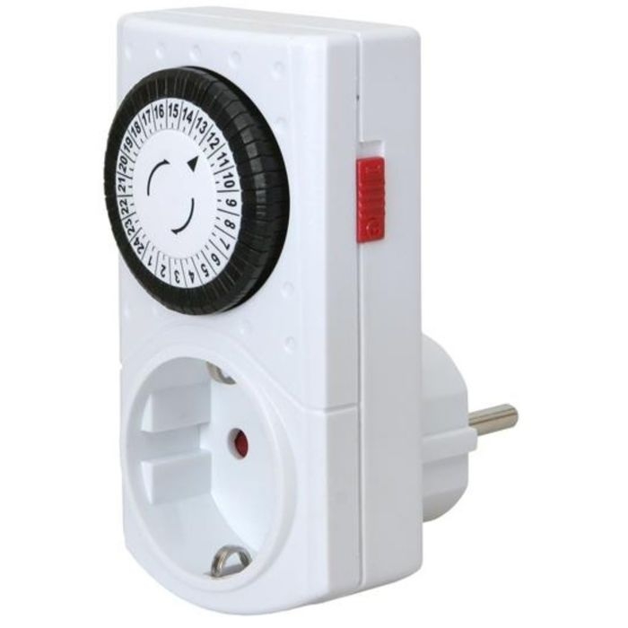 Таймер REV механический с принудительным вкл. и отключением на 24 часа с интрвалом 30мин Таймер REV механический с принудительным вкл. и отключением на 24 часа с интрвалом 30мин