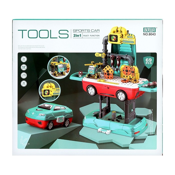 Игровой модуль 2 в 1 &laquo;Машина&raquo;, 45 элементов