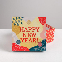 Набор подарочных коробок 6 в1 &laquo;Happy new year&raquo;, 10 х 10 х 6 - 20 х 20 х 11 см, Новый год