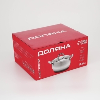 Кастрюля из нержавеющей стали Доляна &laquo;Вернер&raquo;, 3,5 л, d=20 см, с крышкой, индукция