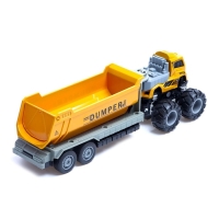 Грузовик металлический &laquo;Самосвал&raquo;, инерция, с элементами из пластика, цвет жёлтый
