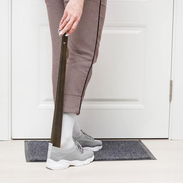 Ложка для обуви, 70 см, толщина 1,5 мм, цвет бронза антик