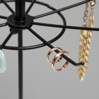 Вертушка, 2 яруса по 8 крючков, 21,5&times;21,5&times;41 см, цвет чёрный