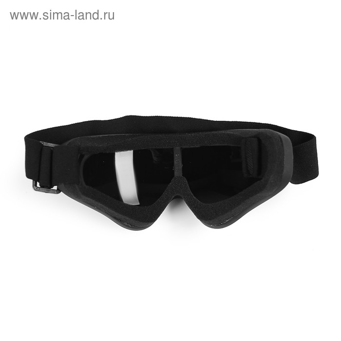 Очки для езды на мототехнике, стекло с затемнением, цвет черный Очки для езды на мототехнике, стекло с затемнением, цвет черный