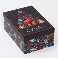 Набор коробок подарочных 15 в 1 &laquo;Европейский&raquo;, 12 х 7 х 4 см - 46,6 х 35,2 х 17.5 см, Новый год