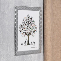 Фоторамка пластик формат А4 "3D ромбы на серебре" 32,9х24,2 см Фоторамка пластик формат А4 "3D ромбы на серебре" 32,9х24,2 см