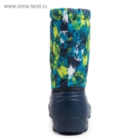 Зимние сапоги детские из ЭВА с комбинированным верхом (синий, 35-36)