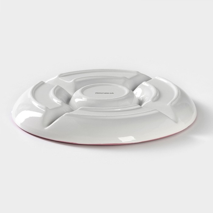 Менажница 5 ячеек Доляна &laquo;Роза&raquo;, d=26 см