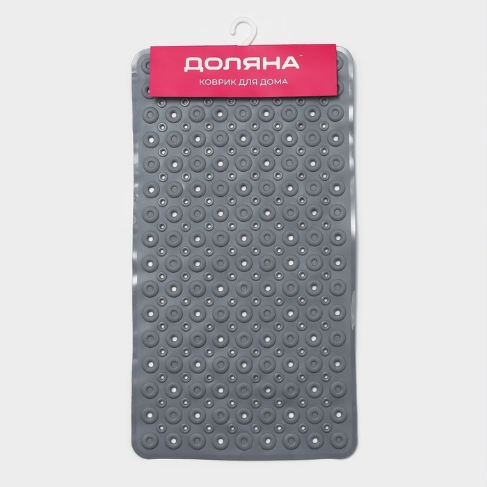 Коврик противоскользящий в ванну на присосках Доляна &laquo;Массажный&raquo;, 37&times;67 см, цвет МИКС