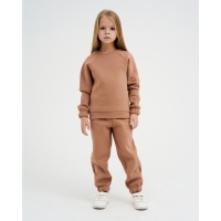 Костюм детский с начёсом (джемпер, брюки) KAFTAN "Basic line" р.38 (146-152), кофе