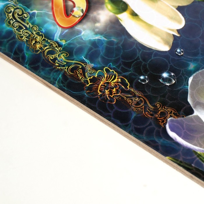 Доска разделочная большая Доска разделочная большая "8 марта. Подснежники", 19,5×27,5 см