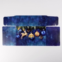 Коробка - конфета подарочная новогодняя складная &laquo;Новогодние игрушки&raquo;, 18 х 28 х 10 см, Новый год