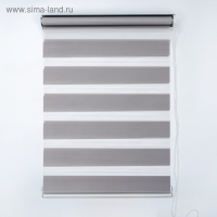 Штора рулонная &laquo;День-ночь&raquo;, 90&times;180 см (с учётом креплений 3,5 см), цвет серый