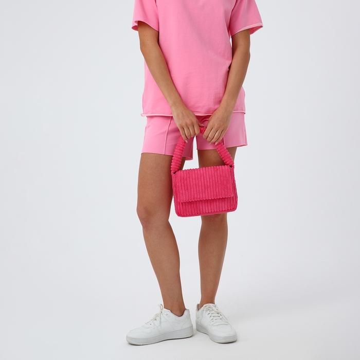 Сумка молодёжная на магните, цвет розовый Сумка молодёжная на магните, цвет розовый