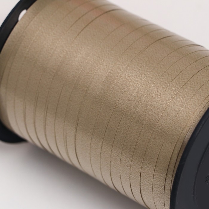 Лента для декора и подарков, бежевый хаки, 0,5 см х 250 м Лента для декора и подарков, бежевый хаки, 0,5 см х 250 м