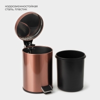 Ведро мусорное с педалью St&ouml;lz, 3 л, нержавеющая сталь, цвет бронзовый