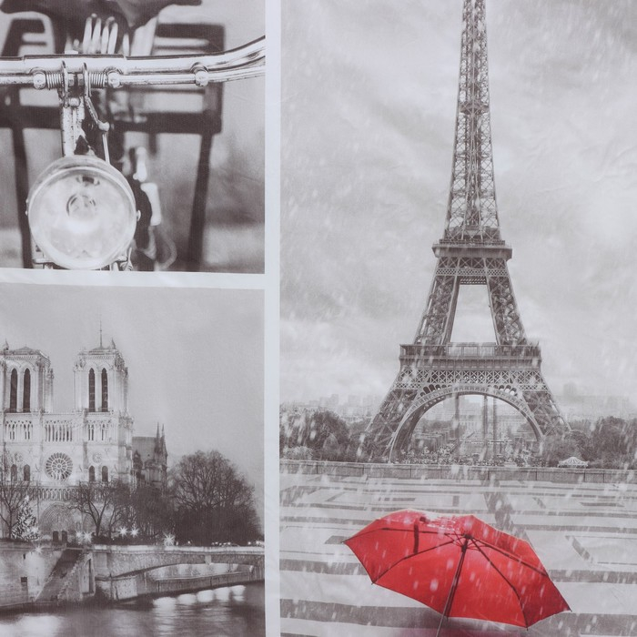 Штора для ванны Доляна &laquo;Париж ретро&raquo;, 180&times;180 см, EVA