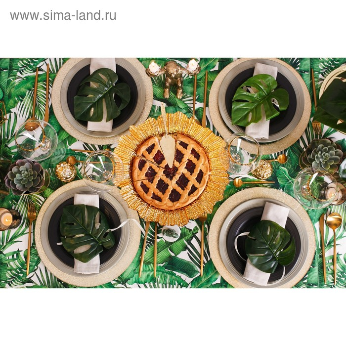 Скатерть Этель &laquo;Тропики&raquo; 180х147 см, 100% хлопок, саржа 190 гр/м2
