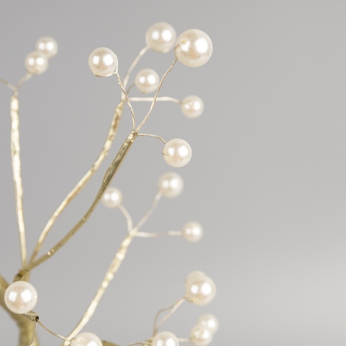 Светодиодный куст «Жемчужины золотистые» 45 см, 36 LED, постоянное свечение, батарейки ААх3 (не в комплекте), USB, свечение тёплое белое Светодиодный куст «Жемчужины золотистые» 45 см, 36 LED, постоянное свечение, батарейки ААх3 (не в комплекте), USB, свечение тёплое белое
