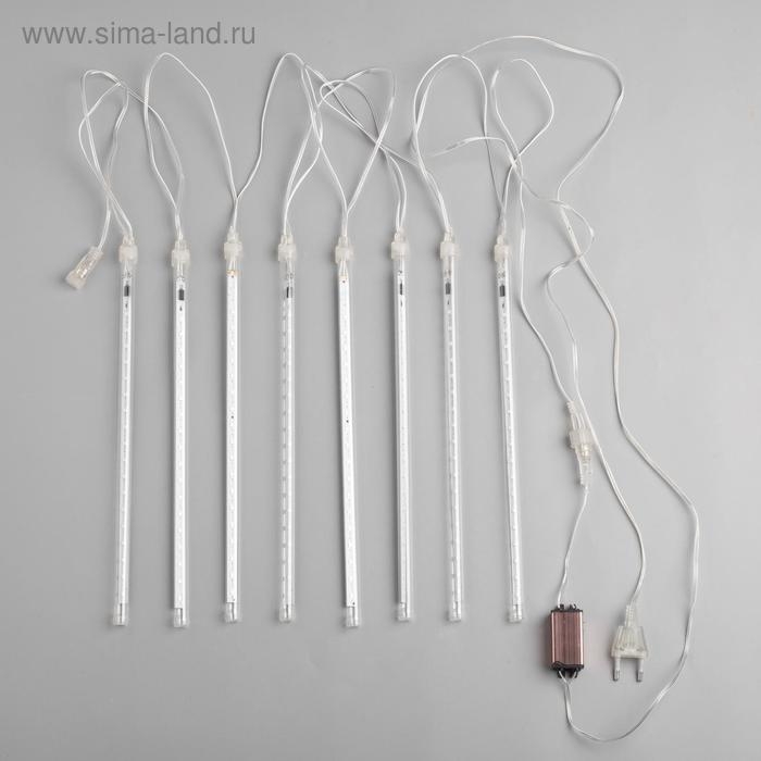 Гирлянда «Сосульки» 2.5 × 0.3 м, IP65, прозрачная нить, 192 LED, свечение жёлтое с эффектом стекания, 12 В Гирлянда «Сосульки» 2.5 × 0.3 м, IP65, прозрачная нить, 192 LED, свечение жёлтое с эффектом стекания, 12 В