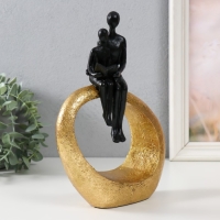 Сувенир полистоун "Абстракция. Чтение книги" золото с чёрным 18,5х6х25 см