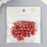 Бусины для творчества пластик "Шарики шамот красный" набор 20 гр d=1 см Бусины для творчества пластик "Шарики шамот красный" набор 20 гр d=1 см