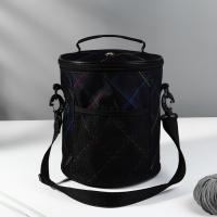 Сумка-футляр «Неон», 2 люверса, d = 21 × 23 см, цвет чёрный/разноцветный Сумка-футляр «Неон», 2 люверса, d = 21 × 23 см, цвет чёрный/разноцветный